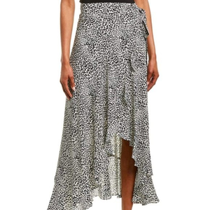 Nanette Lepore - leopard print high low wrap‎ skirt